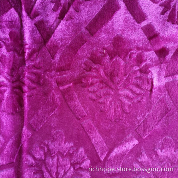 Fashion Velvet African Garment Fabric Knitted 100% Polyester